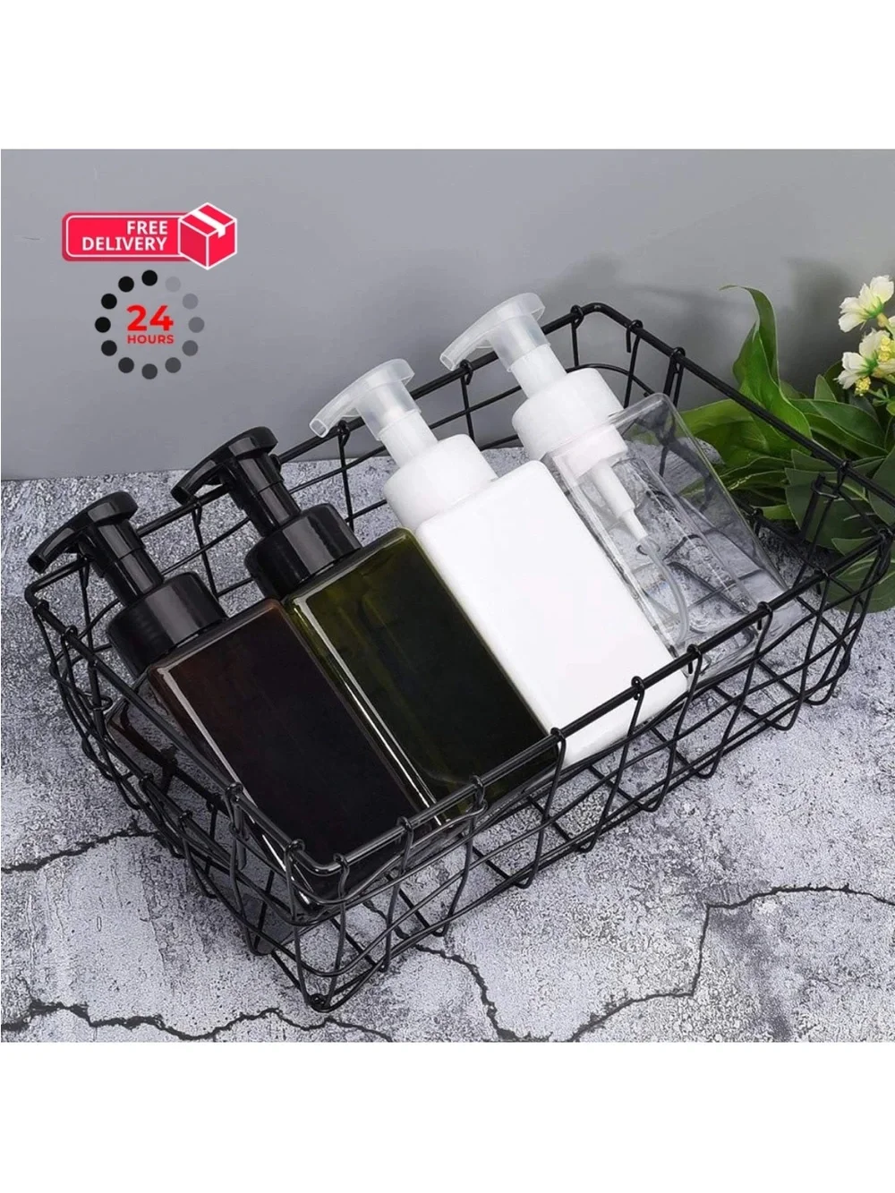 New UUJOLY Set of 2 Green Square Foaming Soap Dispensers